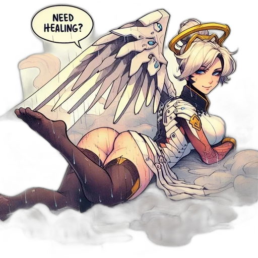 fantasy art, anime, concept art, comic book art, ethereal, female, figure, winged transparent PNG cut-out