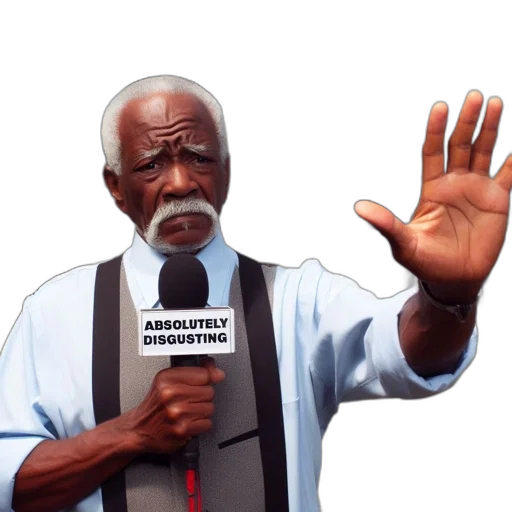 staff, elderly, man, stands, outside, suburban, home, appearing transparent PNG cut-out