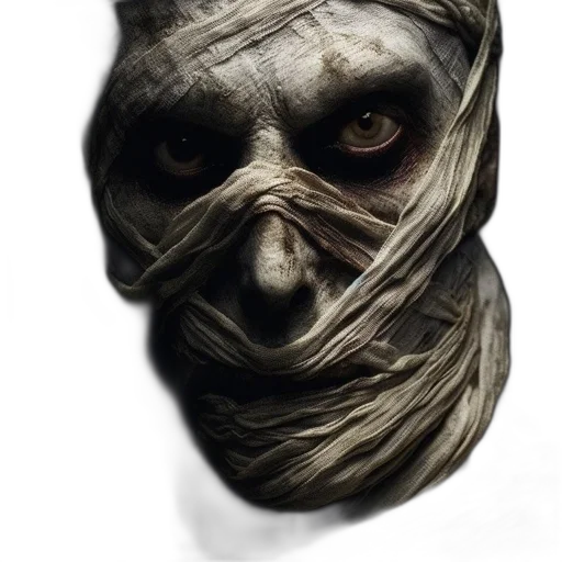 mask, face, creature, staff, concept art, photorealistic, 3d render, fantasy art transparent PNG cut-out