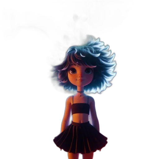 dress, robot, hair, creature, concept art, pixel art, fantasy art, comic book art transparent PNG cut-out