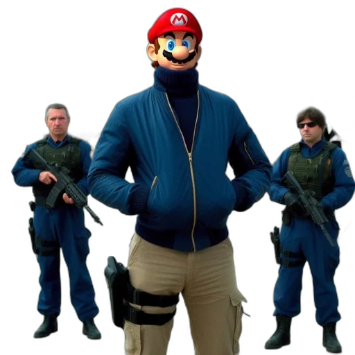 jacket, staff, weapon, mask, concept art, 3d render, pixel art, airport transparent PNG cut-out