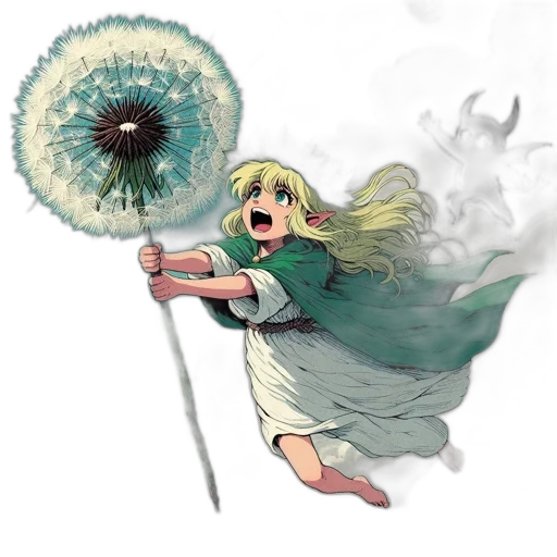 staff, umbrella, flower, weapon, concept art, fantasy art, anime, pixel art transparent PNG cut-out