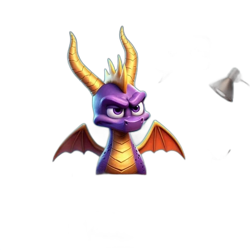 dragon, staff, creature, animal, 3d render, concept art, pixel art, fantasy art transparent PNG cut-out