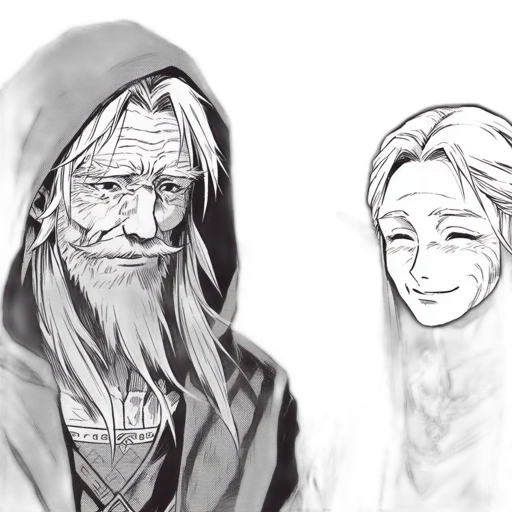face, concept art, fantasy art, comic book art, pencil sketch, monochrome, dark, two transparent PNG cut-out
