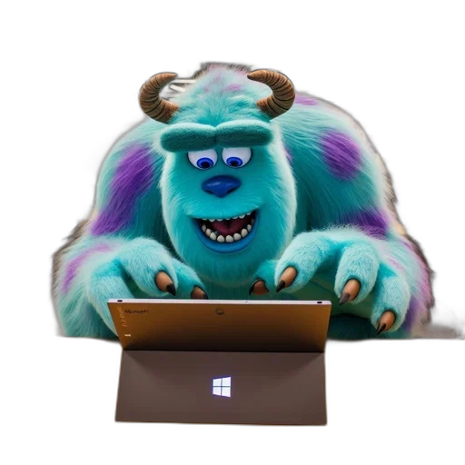 creature, furniture, animal, dragon, 3d render, concept art, fantasy art, sulley transparent PNG cut-out