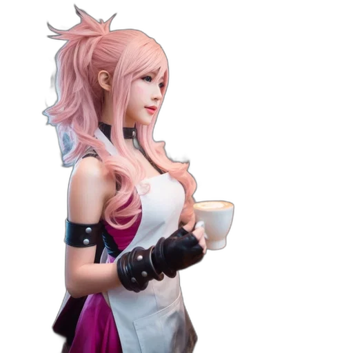 staff, weapon, concept art, 3d render, fantasy art, anime, young, woman transparent PNG cut-out