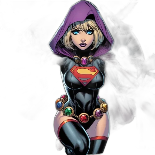 comic book art, concept art, fantasy art, cartoon, illustration, female, superhero, sporting transparent PNG cut-out