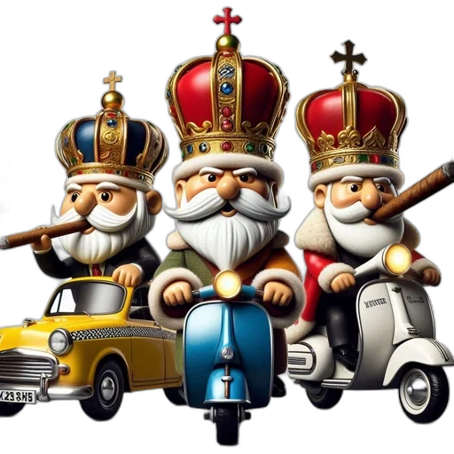 crown, car, concept art, 3d render, three, kingly, cartoonish, characters transparent PNG cut-out