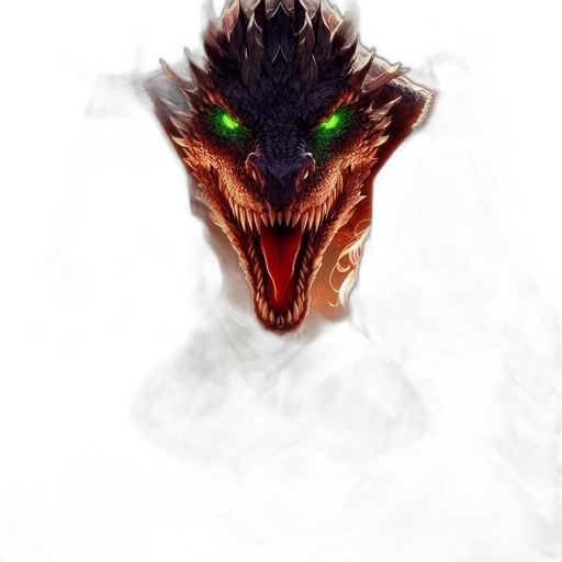 dragon, mask, creature, face, fantasy art, concept art, photorealistic, pixel art transparent PNG cut-out