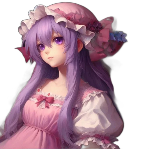 dress, crown, face, flower, anime, fantasy art, concept art, pixel art transparent PNG cut-out
