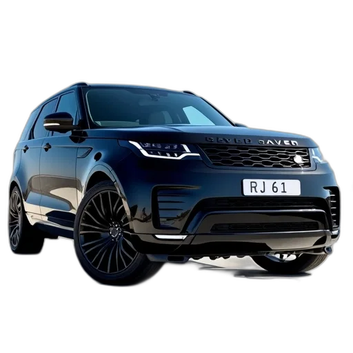 car, 3d render, photorealistic, black, luxury, suv, parked, concrete transparent PNG cut-out