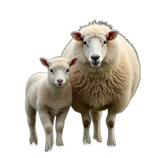 animal, jewelry, photorealistic, 3d render, concept art, small, sheep, standing transparent PNG cut-out