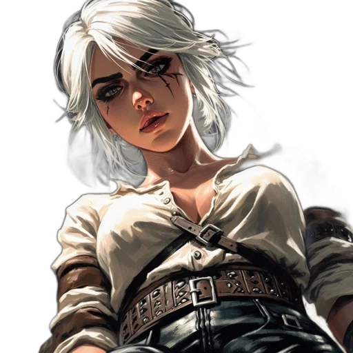 face, weapon, comic book art, concept art, fantasy art, photorealistic, earth tones, monochrome transparent PNG cut-out