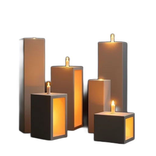 furniture, 3d render, fire, earth tones transparent PNG cut-out