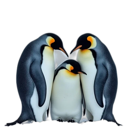 animal, 3d render, concept art, photorealistic, pixel art, group, penguins, huddle transparent PNG cut-out