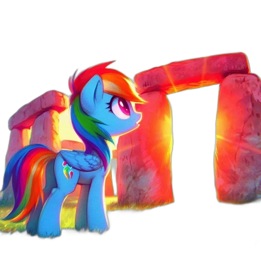 staff, 3d render, concept art, fantasy art, pixel art, vibrant, pony, rainbow-like transparent PNG cut-out