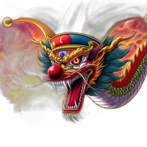 dragon, mask, staff, fantasy art, concept art, photorealistic, 3d render, wearing transparent PNG cut-out