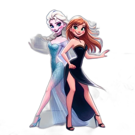 dress, concept art, fantasy art, cartoon, comic book art, snow, fire, underwater transparent PNG cut-out