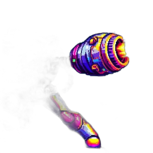 weapon, staff, umbrella, sword, concept art, vaporwave, 3d render, pixel art transparent PNG cut-out
