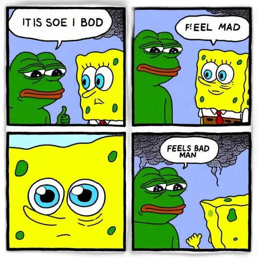 fire, underwater, forest, pepe-like, frog, character, interacts, comically transparent PNG cut-out