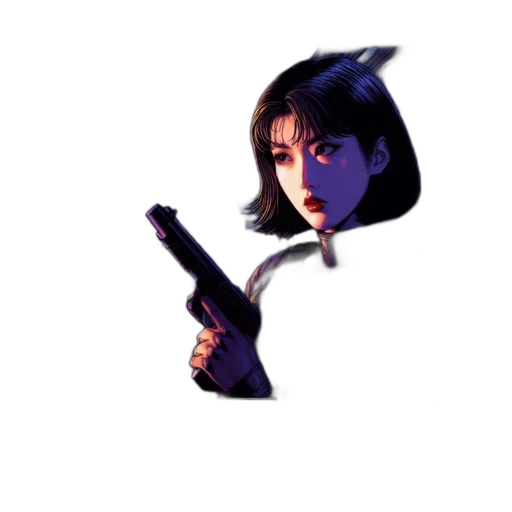 weapon, staff, face, mask, concept art, pixel art, vaporwave, anime transparent PNG cut-out