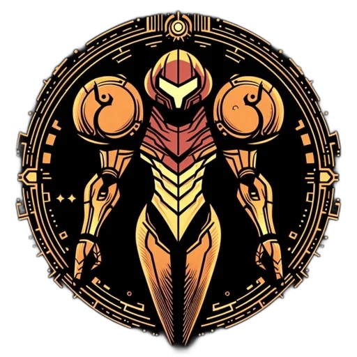 robot, weapon, concept art, pixel art, comic book art, fantasy art, golden, intricately transparent PNG cut-out