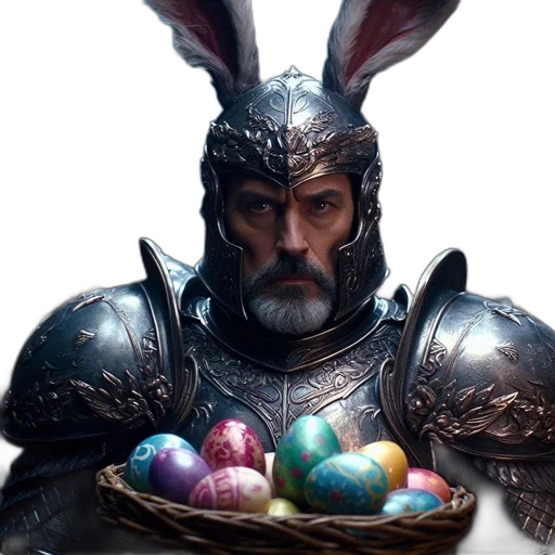 food, animal, fantasy art, concept art, photorealistic, 3d render, man, rabbit-eared transparent PNG cut-out