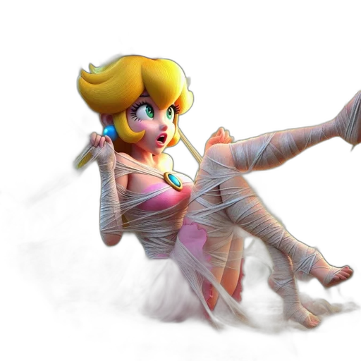 dress, weapon, staff, concept art, 3d render, pixel art, fantasy art, pastel transparent PNG cut-out