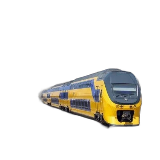 car, weapon, 3d render, photorealistic, concept art, yellow, train, tracks transparent PNG cut-out