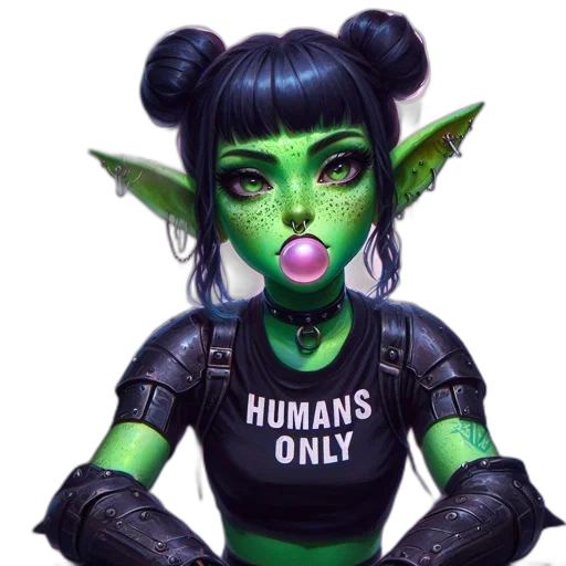 staff, fantasy art, concept art, cyberpunk, pixel art, unconventional, figure, green transparent PNG cut-out