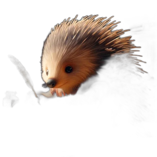 animal, creature, hair, dragon, photorealistic, concept art, 3d render, fantasy art transparent PNG cut-out