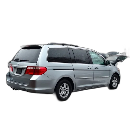 car, silver, minivan, parked, parking, lot, few, other transparent PNG cut-out
