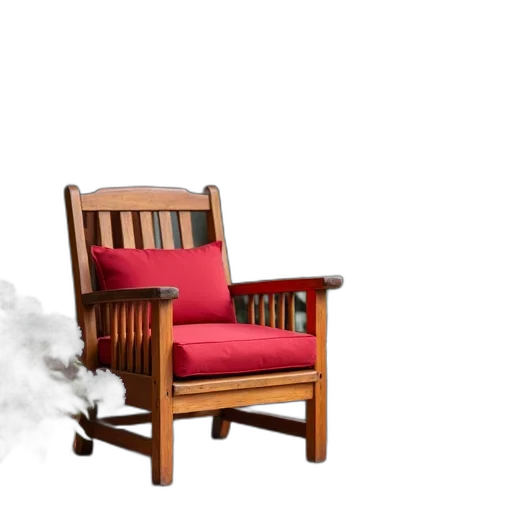 furniture, 3d render, photorealistic, concept art, fog, fire, traditional, wooden transparent PNG cut-out