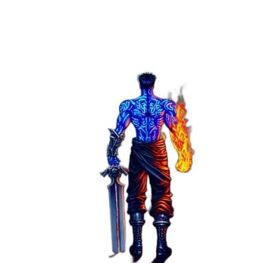 staff, sword, weapon, dragon, pixel art, concept art, fantasy art, comic book art transparent PNG cut-out