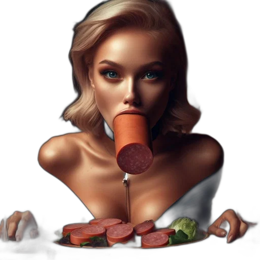 food, face, photorealistic, concept art, pixel art, fantasy art, elegant, introspective transparent PNG cut-out
