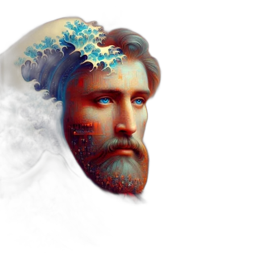 crown, face, mask, hair, pixel art, vaporwave, fantasy art, concept art transparent PNG cut-out