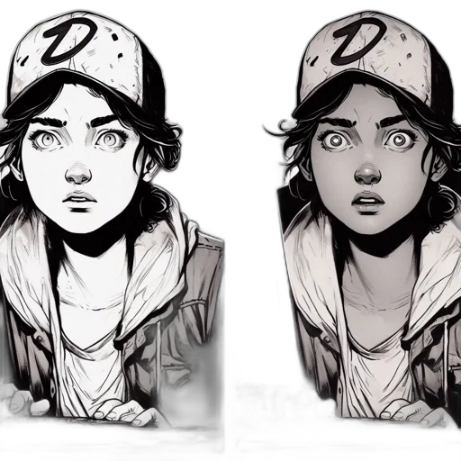 face, jacket, hat, comic book art, concept art, cartoon, photorealistic, neon lights transparent PNG cut-out