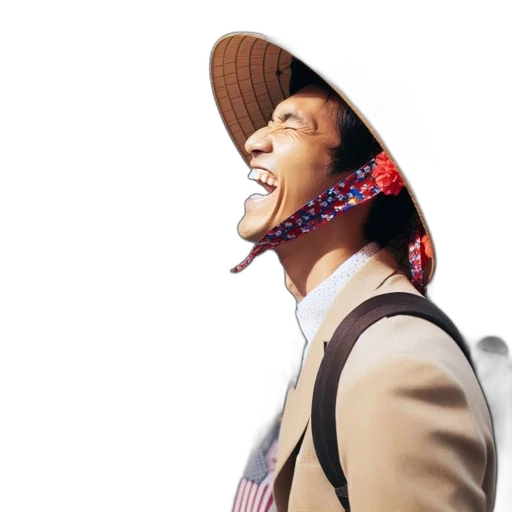 hat, staff, face, mask, 3d render, concept art, photorealistic, anime transparent PNG cut-out
