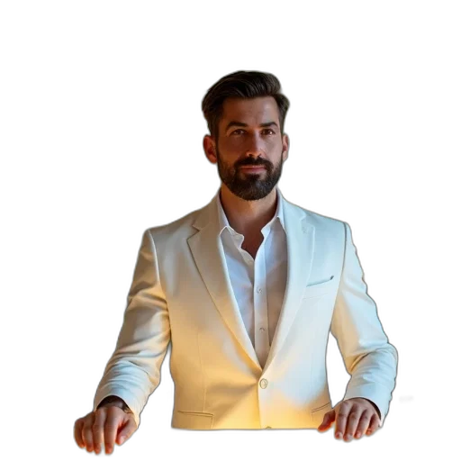 jacket, staff, robot, furniture, 3d render, concept art, pixel art, photorealistic transparent PNG cut-out