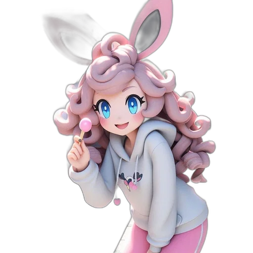 animal, creature, staff, weapon, anime, pixel art, 3d render, concept art transparent PNG cut-out
