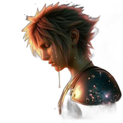 concept art, fantasy art, photorealistic, watercolor, outer space, golden, image, features transparent PNG cut-out