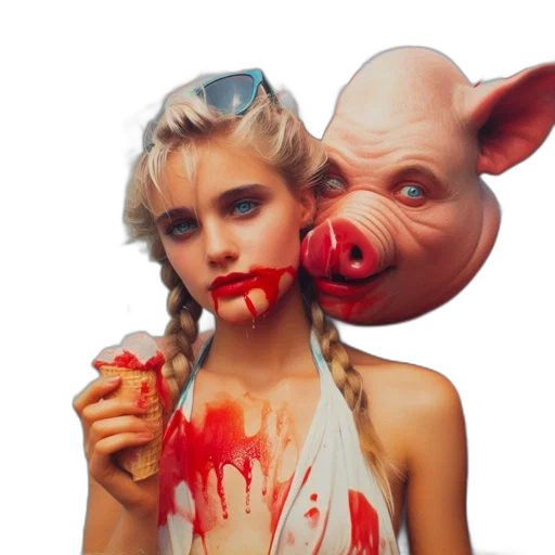 food, mask, face, animal, concept art, photorealistic, 3d render, oil painting transparent PNG cut-out