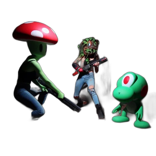 staff, 3d render, concept art, pixel art, fantasy art, outer space, green, dimly transparent PNG cut-out