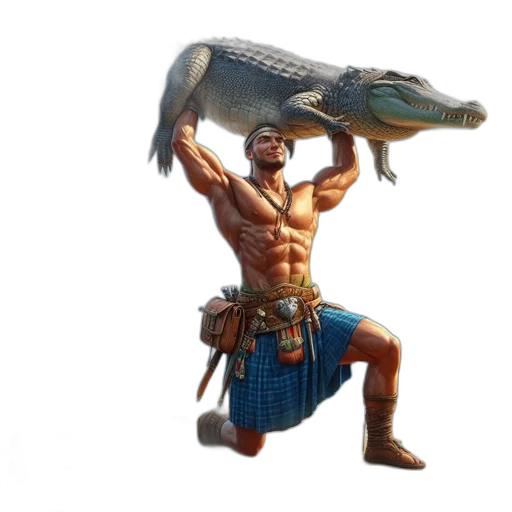 animal, creature, sword, weapon, concept art, fantasy art, 3d render, pixel art transparent PNG cut-out