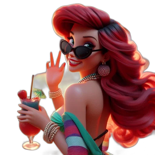 jewelry, cartoon, 3d render, fantasy art, concept art, neon, red, animated transparent PNG cut-out
