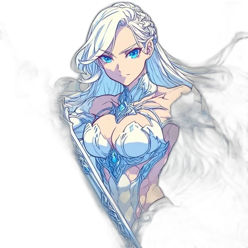 sword, staff, weapon, dress, fantasy art, pixel art, concept art, anime transparent PNG cut-out