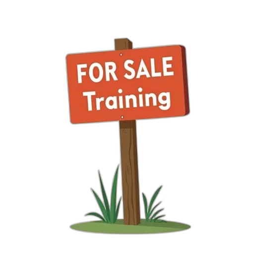 stylized, illustration, sale, sign, word, training, added, below transparent PNG cut-out