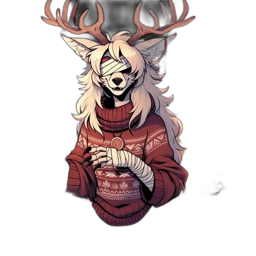 mask, staff, animal, creature, watercolor, concept art, pixel art, fantasy art transparent PNG cut-out