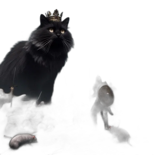 animal, creature, crown, concept art, fantasy art, photorealistic, 3d render, snow transparent PNG cut-out