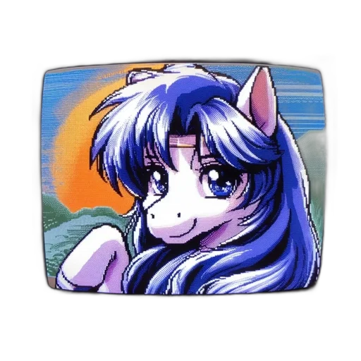 furniture, anime, vaporwave, fantasy art, cartoon, antiquated, crt, shows transparent PNG cut-out